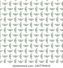 Winter Flowers For Christmas Seamless Vector Pattern Design