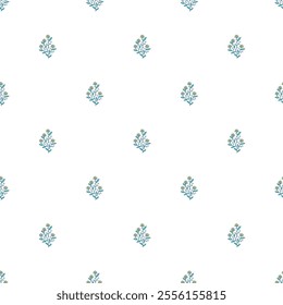 Winter Flowers For Christmas Seamless Vector Pattern Design