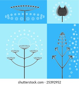 Winter flowers group
