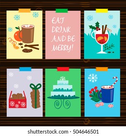 Winter food and drink collection