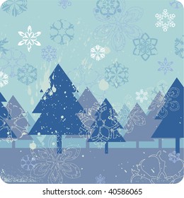 Winter forest background