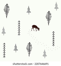 Winterwald. nahtloses Weihnachtsmuster