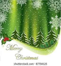 Winter forest grunge background design