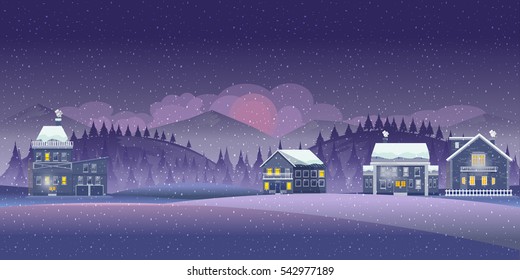 Winter forest landscape