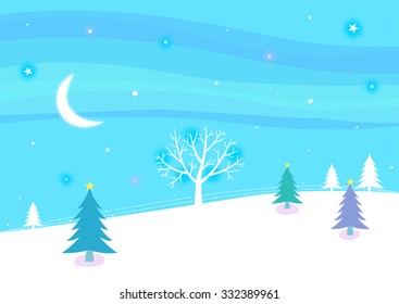 Diseño de fondo nocturno de invierno