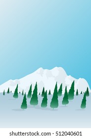 winter forest poster background
