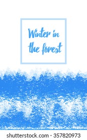 Winter in the forest. Vector illustration