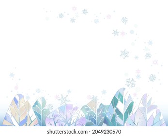 Ilustración del marco invernal de la caída de la nieve