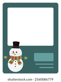 Winter frame isolated on white background.