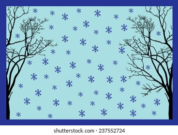 Winter Frame - Vector Illustration