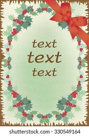 Winter frame for your text or presentation. vector template ready for your design.