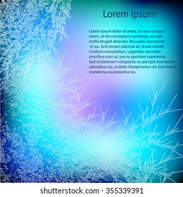 Winter frost patterns  - vector illustration 