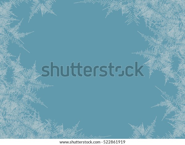 冬のフロスト窓の背景 鏡に向かって凍えて風を吹く ベクターイラスト デザインテクスチャ のベクター画像素材 ロイヤリティフリー