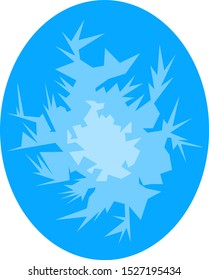 winter frozen lake with patterns of cracks on the surface concept of winter nature object for design on a white background