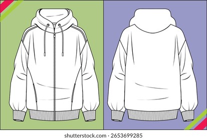 INVERNO CHEIO ZÍPER CAPUZ TEE
