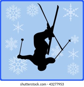 Winter Game Button Freestyle Skiing