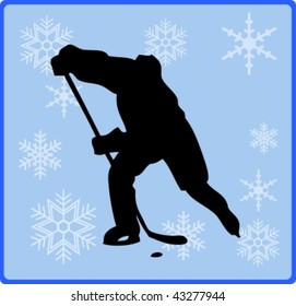winter game button ice hockey