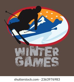 Winter Games Vector T-Shirt Design