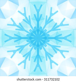 Winter Geometric Background. Abstract vector background illustration, can be used in textiles, website design, wallpaper, template, fills, surface textures.
