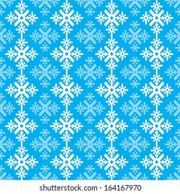 Winter geometric background in blue