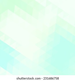 Winter geometric background. Blue abstract geometric triangle polygon background.