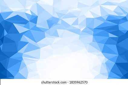Winter geometric blue ice texture frost background – vector