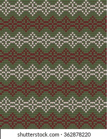 Winter geometric jacquard knitted pattern