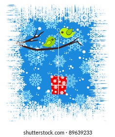 Winter gift card design