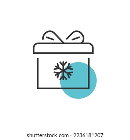 winter gift icon vector icon festive season