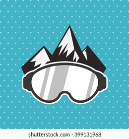 Winter glasses design, vector illustration