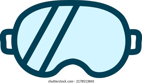 Gafas de invierno, ilustración, vector sobre un fondo blanco.