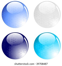winter glassy balls