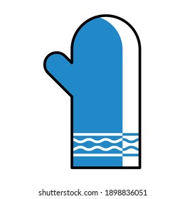 Winter glove design of Cloth season cold textile and fashion theme Vector illustration