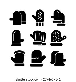 winter glove icon or logo isolated sign symbol vector illustration - Collection of high quality black style vector icons
