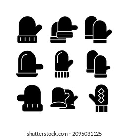 winter glove icon or logo isolated sign symbol vector illustration - Collection of high quality black style vector icons
