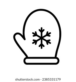 winter glove icon vector isolated