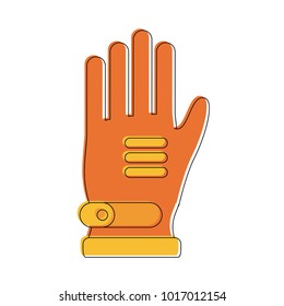 Winter glove isolated