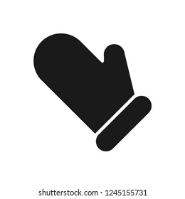 Winter glove. linear icon. Line with Editable stroke