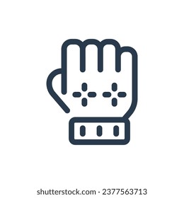 Protección de guantes de invierno contra la ilustración de iconos vectores fríos