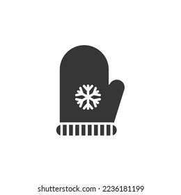 winter glove vector icon warm wear