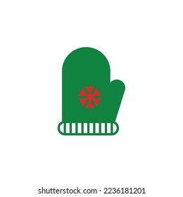 winter glove vector icon warm wear