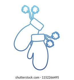 winter gloves clothes icon
