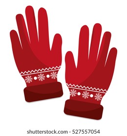 winter gloves clothes icon