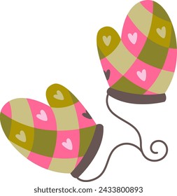 Winterhandschuhe Kleidung Vektor-Illustration