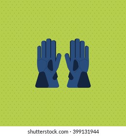 Winter gloves design, vector illustration