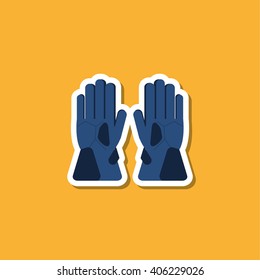 Winter gloves design, vector illustration