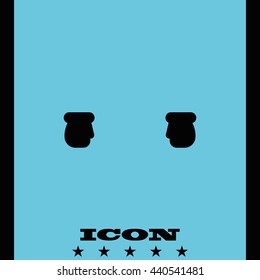 Winter gloves icon.