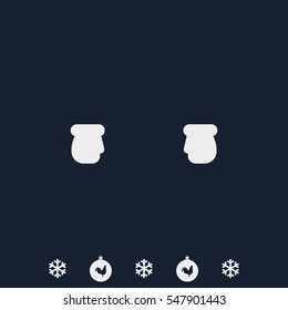 Winter gloves icon.