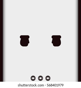Winter gloves icon.
