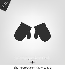 Winter gloves icon